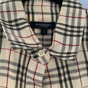 Burberry Checked Plaid Button Down